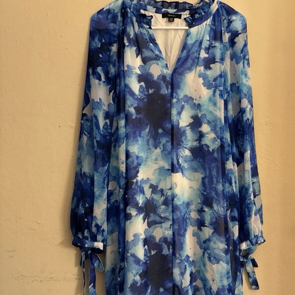 NYC Blue and White Patterned Dress